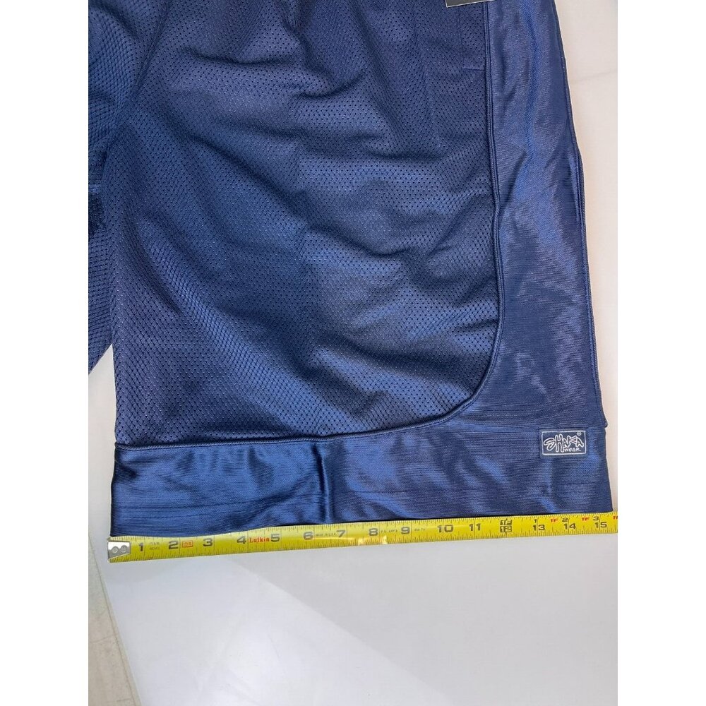 Shaka Wear Men's Navy Blue Basketball Mesh Workout Gym Shorts Size 3XL - Picture 8 of 10